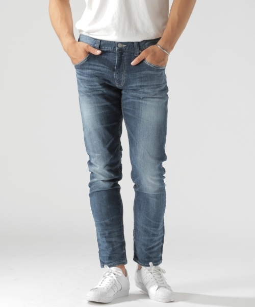 BAYFLOW（ベイフロー）の「テーパードブロークンデニム 18AW（デニムパンツ・メンズ・クリアブルー/アクア・32inch/28inch/31inch/29inch/30inch）」の6枚目の写真