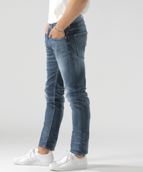 BAYFLOW（ベイフロー）の「テーパードブロークンデニム 18AW（デニムパンツ・メンズ・クリアブルー/アクア・32inch/28inch/31inch/29inch/30inch）」の7枚目の写真