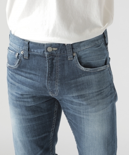 BAYFLOW（ベイフロー）の「テーパードブロークンデニム 18AW（デニムパンツ・メンズ・クリアブルー/アクア・32inch/28inch/31inch/29inch/30inch）」の9枚目の写真