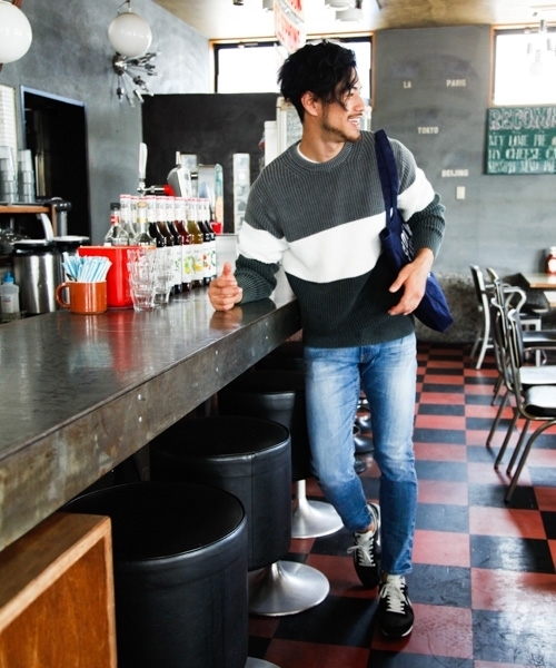 BAYFLOW（ベイフロー）の「テーパードブロークンデニム 18AW（デニムパンツ・メンズ・クリアブルー/アクア・32inch/28inch/31inch/29inch/30inch）」の20枚目の写真