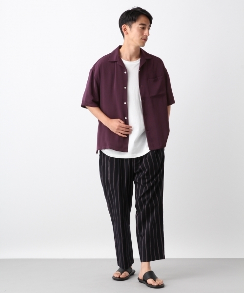 RAGEBLUE（レイジブルー）の「オープンカラーシャツ2/808891（シャツ/ブラウス・メンズ・ベージュ/パープル/オリーブ・SMALL/MEDIUM/LARGE）」の7枚目の写真