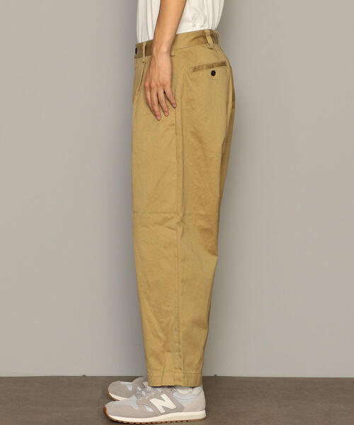 green label relaxing（グリーンレーベルリラクシング）の「ST ウェストポイント イージー 1プリーツ 9分丈 パンツ（その他パンツ・メンズ・ベージュ/オリーブ・LARGE/SMALL/X-LARGE/MEDIUM）」の5枚目の写真