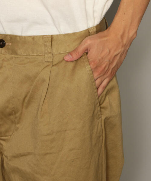 green label relaxing（グリーンレーベルリラクシング）の「ST ウェストポイント イージー 1プリーツ 9分丈 パンツ（その他パンツ・メンズ・ベージュ/オリーブ・LARGE/SMALL/X-LARGE/MEDIUM）」の8枚目の写真