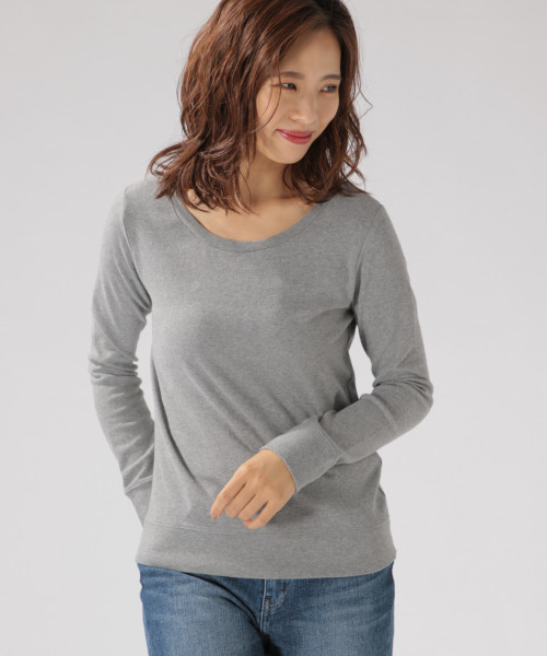 BAYFLOW(ベイフロー)の「ストレッチスムースクルーネック L/S Tシャツ(Tシャツ/カットソー・レディース・ブラック/その他1/グレー/その他3/その他2/オフホワイト・LARGE/MEDIUM/SMALL)」の5枚目の写真