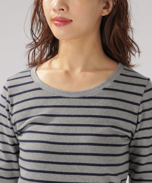BAYFLOW(ベイフロー)の「ストレッチスムースクルーネック L/S Tシャツ(Tシャツ/カットソー・レディース・ブラック/その他1/グレー/その他3/その他2/オフホワイト・LARGE/MEDIUM/SMALL)」の11枚目の写真