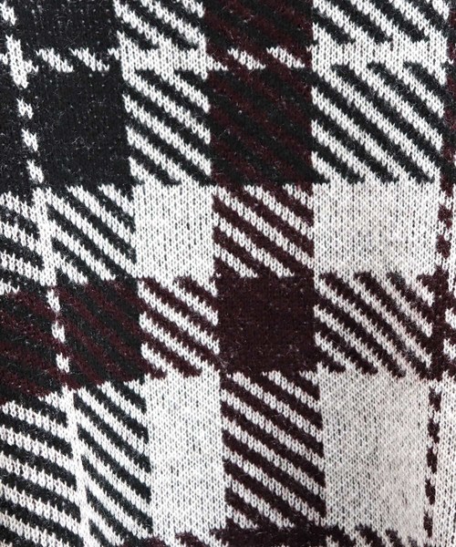 Confirm(コンファーム)の「Confirm / コンファーム チェックダブルジャガードニット(ニット/セーター・メンズ・ホワイト/ブラック/ワイン・M/L)」の17枚目の写真