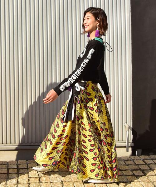 チャイハネ（チャイハネ）の「【チャイハネ】エスニックロゴスポーティTシャツ（ユニセックス）（Tシャツ/カットソー・メンズ・ホワイト/ブラック・FREE）」の5枚目の写真