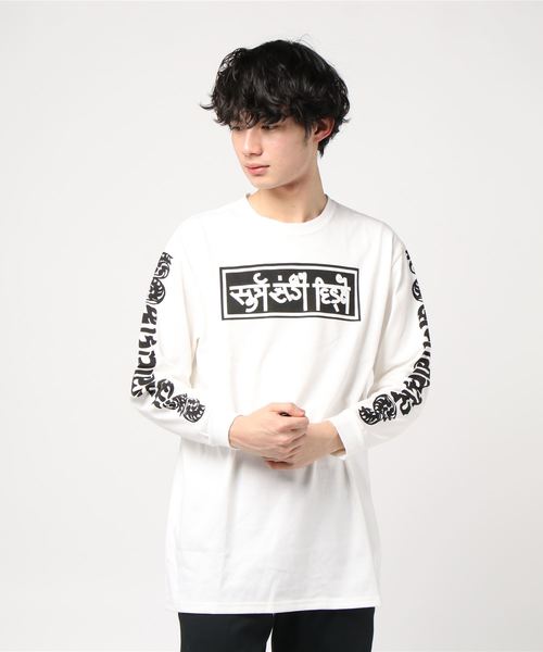 チャイハネ（チャイハネ）の「【チャイハネ】エスニックロゴスポーティTシャツ（ユニセックス）（Tシャツ/カットソー・メンズ・ホワイト/ブラック・FREE）」の7枚目の写真