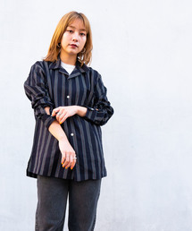 DETAILS / ｵｰﾌﾟﾝｶﾗｰｼｬﾂ"dot stripe"