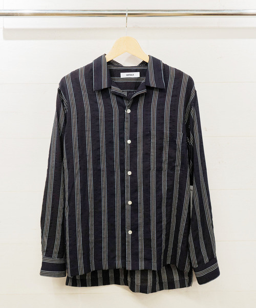 DETAILS（ディテールズ）の「DETAILS / ｵｰﾌﾟﾝｶﾗｰｼｬﾂ"dot stripe"（シャツ/ブラウス・レディース・ネイビー/レッド・MEDIUM/LARGE）」の8枚目の写真