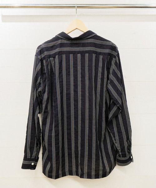 DETAILS（ディテールズ）の「DETAILS / ｵｰﾌﾟﾝｶﾗｰｼｬﾂ"dot stripe"（シャツ/ブラウス・レディース・ネイビー/レッド・MEDIUM/LARGE）」の10枚目の写真