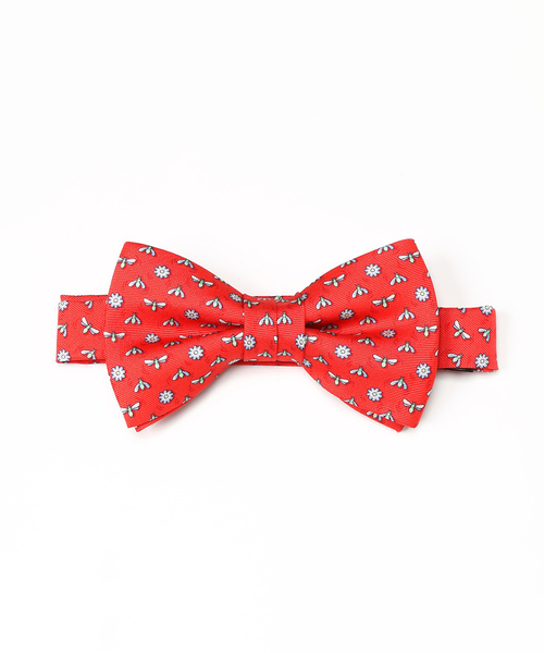 Cricket(クリケット)の「「Cricket」クリケット イタリア製生地 ハチ柄プリント チョウネクタイ(蝶ネクタイ)」|レッド