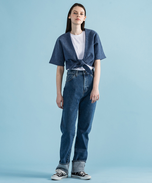 Levi's Made & Crafted（リーバイスメイドアンドクラフテッド）の「LEVI'S(R) MADE & CRAFTED(R) LA PLAYA TOP INDIE INK（カーディガン/ボレロ・レディース・ブルー・S/XS）」の7枚目の写真