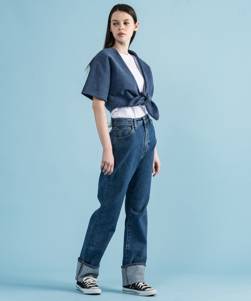 Levi's Made & Crafted（リーバイスメイドアンドクラフテッド）の「LEVI'S(R) MADE & CRAFTED(R) LA PLAYA TOP INDIE INK（カーディガン/ボレロ・レディース・ブルー・S/XS）」の8枚目の写真
