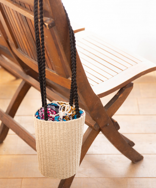 GLOBAL WORK（グローバルワーク）の「ペーパーバケツバッグ/822577（ショルダーバッグ・レディース・ホワイト系その他/ベージュ/ナチュラル・ONE SIZE）」の3枚目の写真