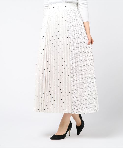 rps（アールピーエス）の「ドット切替アコーディオンプリーツスカート（スカート・レディース・ブラック/オフホワイト・M）」の6枚目の写真