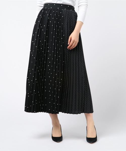 rps（アールピーエス）の「ドット切替アコーディオンプリーツスカート（スカート・レディース・ブラック/オフホワイト・M）」の5枚目の写真