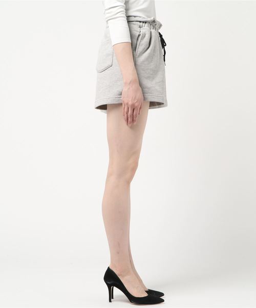 WEGO(ウィゴー)の「WEGO/ウエストフリルスウェットショートパンツ(スウェットパンツ・レディース・ブラック/ベージュ/杢グレー/ピンク・FREE)」の5枚目の写真