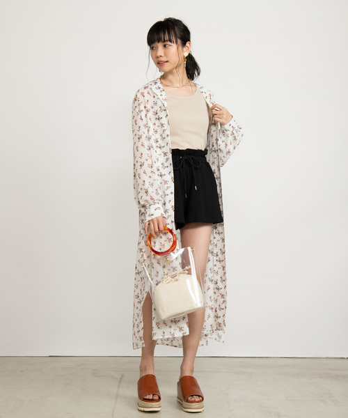 WEGO(ウィゴー)の「WEGO/ウエストフリルスウェットショートパンツ(スウェットパンツ・レディース・ブラック/ベージュ/杢グレー/ピンク・FREE)」の10枚目の写真