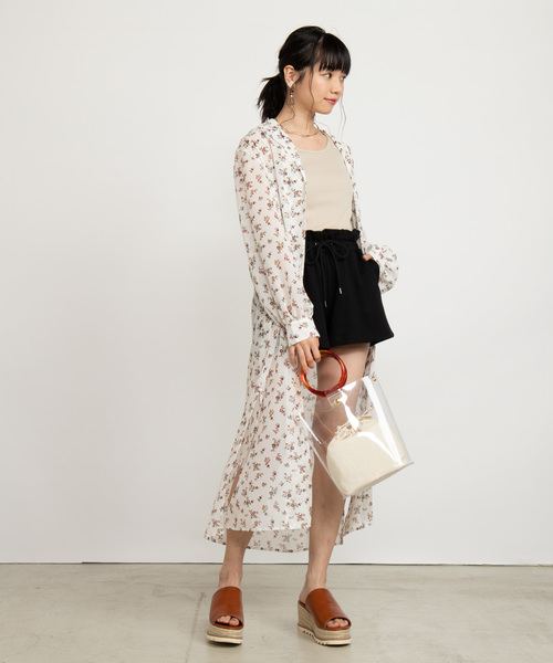 WEGO(ウィゴー)の「WEGO/ウエストフリルスウェットショートパンツ(スウェットパンツ・レディース・ブラック/ベージュ/杢グレー/ピンク・FREE)」の19枚目の写真