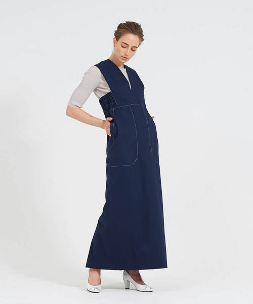 THEATRE PRODUCTS(シアタープロダクツ)の「LARUSMIANI ワンピース(ワンピース)」|ネイビー