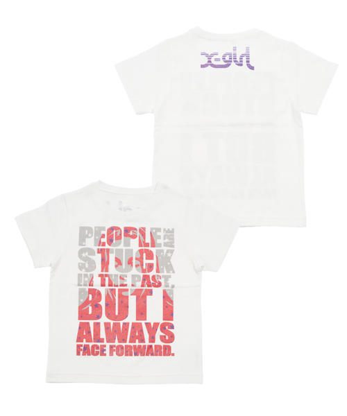 X-girl Stages(エックスガールステージス)の「S/S TEE FACE(12M~3T)(Tシャツ/カットソー・キッズ・ホワイト/ブラック/ピンク・2T/3T/12M)」の2枚目の写真