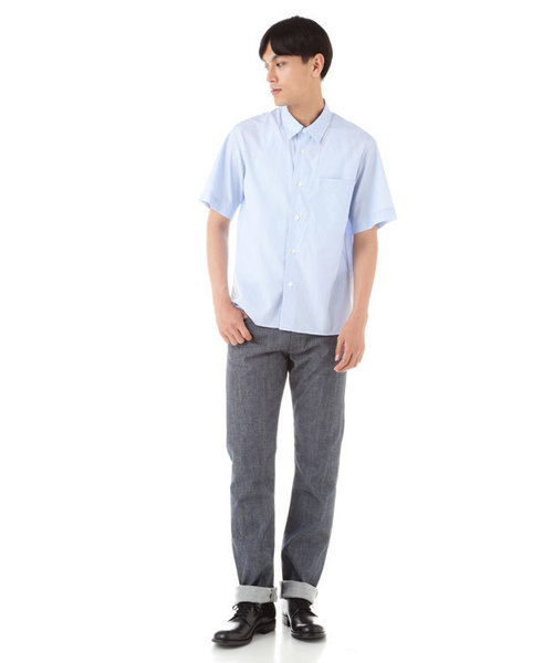 MARGARET HOWELL（マーガレットハウエル）の「NARROW STRIPE（シャツ/ブラウス・メンズ・ブルー・SMALL/MEDIUM/LARGE）」の3枚目の写真