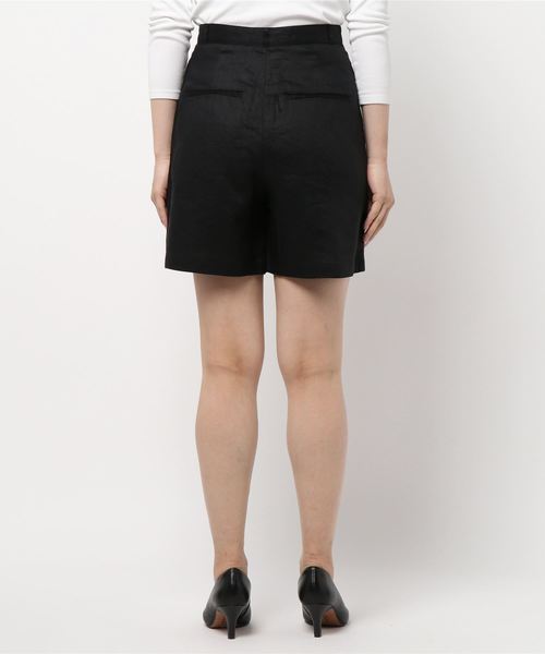 SLOBE IENA（スローブイエナ）の「リネンショートパンツ◆（その他パンツ・レディース・ブラック/アイボリー・36/38/40）」の8枚目の写真