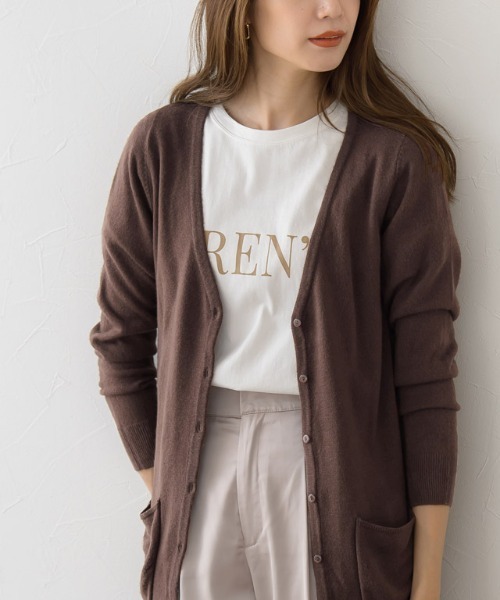 セール カシミヤタッチロングニットカーディガン カーディガン ボレロ Pierrot ピエロ のファッション通販 Zozotown