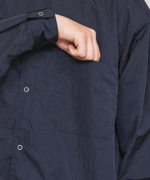 H beauty&youth ナイロンシャツ　ネイビー　L H BEAUTY&YOUTH UNITED ARROWS（エイチビューティーアンドユース