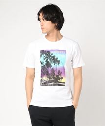 サーフプリントＴシャツ　ZERO STAIN　汗ジミが目立たない機能