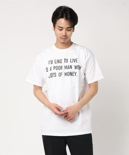 blank by words(ブランクバイワーズ)の「「I'D LIKE TO LIVE」 TEE(Tシャツ/カットソー・メンズ・ホワイト・SMALL/MEDIUM/LARGE)」の2枚目の写真