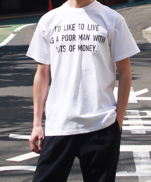 blank by words(ブランクバイワーズ)の「「I'D LIKE TO LIVE」 TEE(Tシャツ/カットソー・メンズ・ホワイト・SMALL/MEDIUM/LARGE)」の8枚目の写真