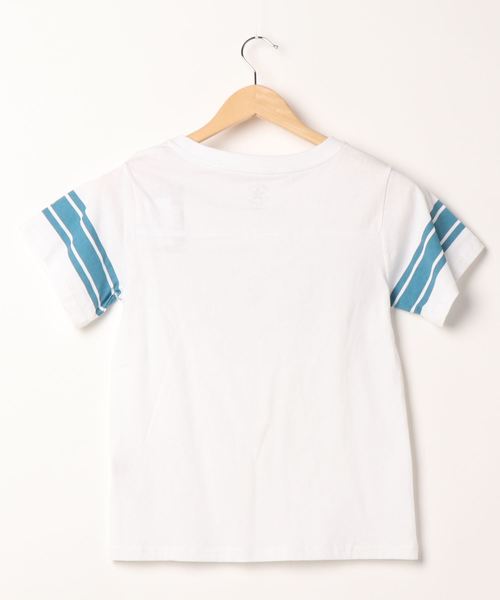 CONVERSE（コンバース）の「【CONVERSE/コンバース】レディース 袖ラインカレッジプリントTシャツ アメカジ（Tシャツ/カットソー・レディース・ホワイト/オレンジ/グリーン/チャコールグレー・MEDIUM/LARGE）」の6枚目の写真