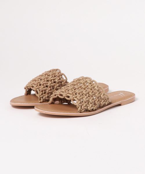 DouDou（ドゥドゥ）の「マクラメサンダル（サンダル・レディース・ベージュ/ブラック・36/37）」の2枚目の写真