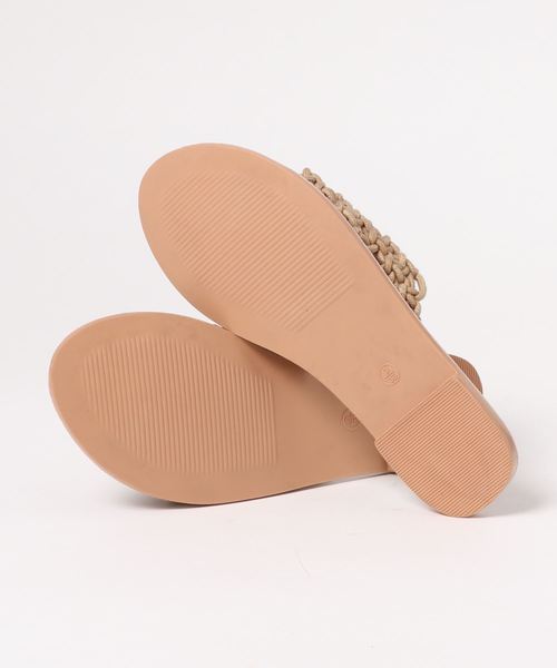 DouDou（ドゥドゥ）の「マクラメサンダル（サンダル・レディース・ベージュ/ブラック・36/37）」の4枚目の写真