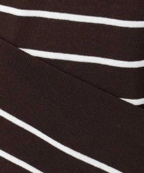 J.PRESS(ジェイプレス)の「【洗える】コットンアセテートミラノボーダー ニット(ニット/セーター・レディース・ホワイト系1/ダークブラウン系1・T13/T15)」の13枚目の写真