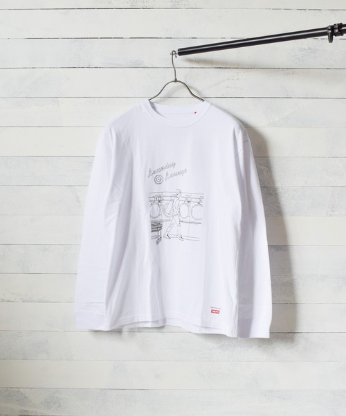 Naked Rust and other POEMS(ネイキッドラストアンドアザーポエムス)の「【69】【Naked Rust and other POEMS】手書きプリント 長袖カットソー(Tシャツ/カットソー・レディース・ホワイト/ブラック/ベージュ・MEDIUM/LARGE)」の4枚目の写真