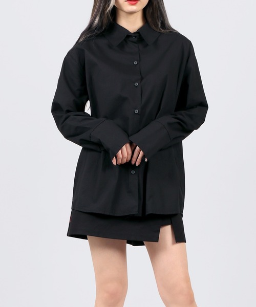 DING（ディング）の「DING/無地シャツ（シャツ/ブラウス・レディース・ホワイト/ブラック・FREE）」の14枚目の写真