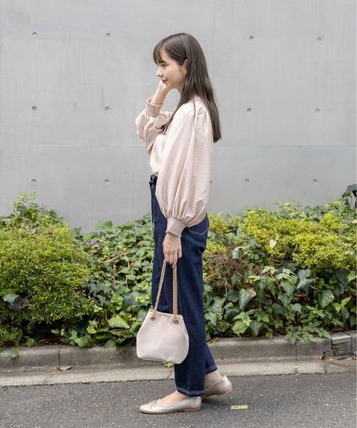 flower（フラワー）の「テンダーバルーンブラウス（シャツ/ブラウス・レディース・ピンク/ベージュ・FREE）」の15枚目の写真