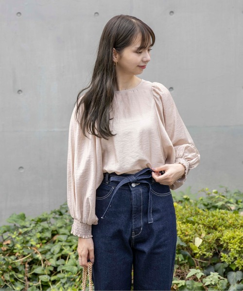 flower（フラワー）の「テンダーバルーンブラウス（シャツ/ブラウス・レディース・ピンク/ベージュ・FREE）」の16枚目の写真