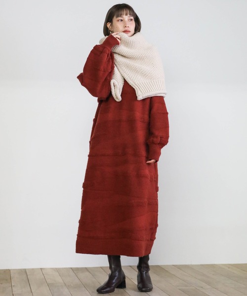 美品 セオリー 上質毛100% ニットワンピース マキシ ダークグレー