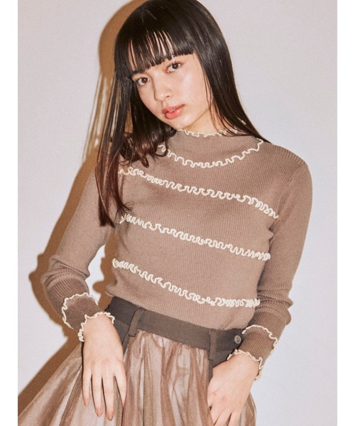 セール バイカラーメロウリブニット ニット セーター Merry Jenny メリージェニー のファッション通販 Zozotown