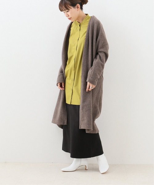 Simplicite（サンプリシテ）の「ニットスリットタイトスカート（スカート・レディース・ホワイト/ブラック/ブラウン・FREE）」の4枚目の写真