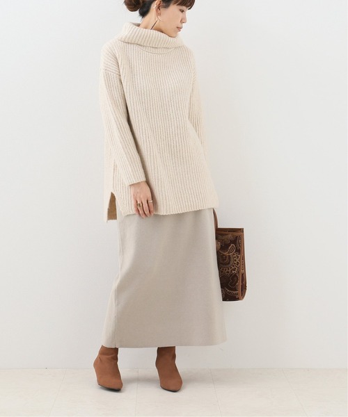 Simplicite（サンプリシテ）の「ニットスリットタイトスカート（スカート・レディース・ホワイト/ブラック/ブラウン・FREE）」の6枚目の写真