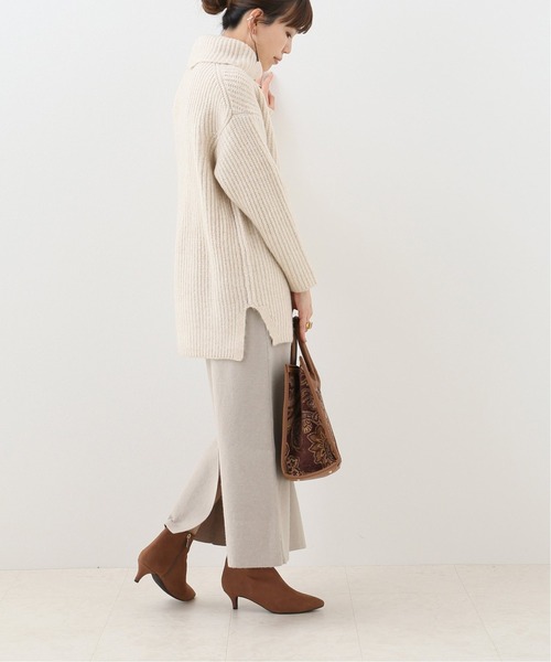 Simplicite（サンプリシテ）の「ニットスリットタイトスカート（スカート・レディース・ホワイト/ブラック/ブラウン・FREE）」の7枚目の写真