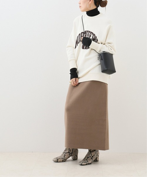 Simplicite（サンプリシテ）の「ニットスリットタイトスカート（スカート・レディース・ホワイト/ブラック/ブラウン・FREE）」の8枚目の写真