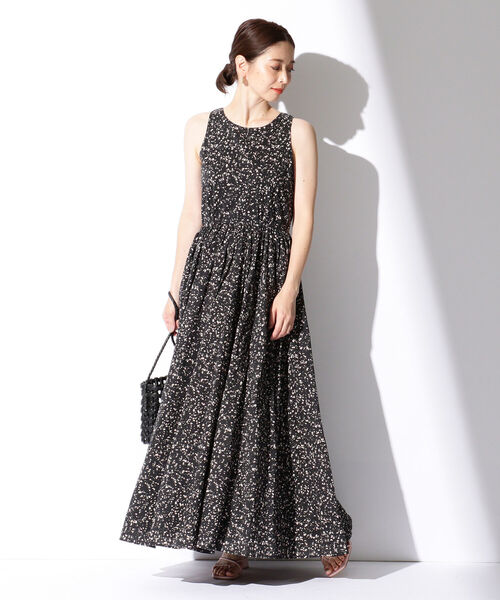 Demi-Luxe BEAMS 夏のレディのドレス マリハ コーラルピンク Demi-Luxe BEAMS」夏のレディのドレス マリハ コーラルピンク