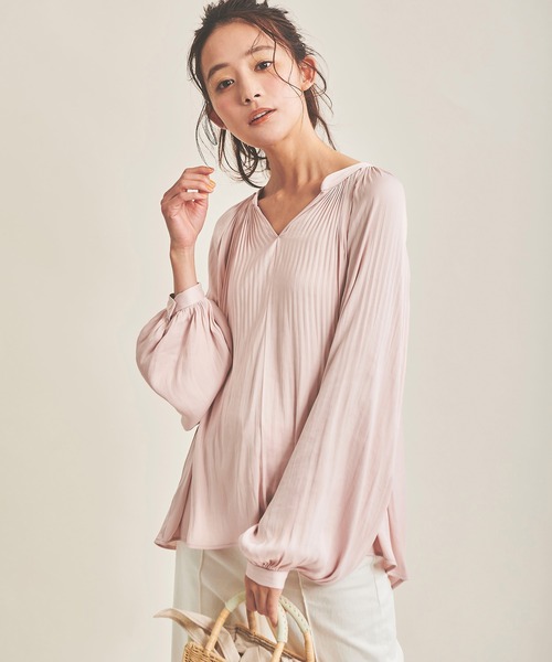 The Virgnia(ザ ヴァージニア)の「プリーツバルーンスリーブブラウス(シャツ/ブラウス・レディース・オフホワイト/ピンク/ブラック・FREE)」の3枚目の写真