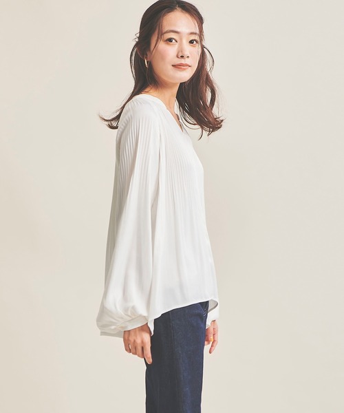 The Virgnia(ザ ヴァージニア)の「プリーツバルーンスリーブブラウス(シャツ/ブラウス・レディース・オフホワイト/ピンク/ブラック・FREE)」の13枚目の写真